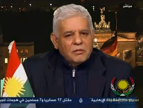 Qais Qadardaxi defending Kurds in Aljazeera TV